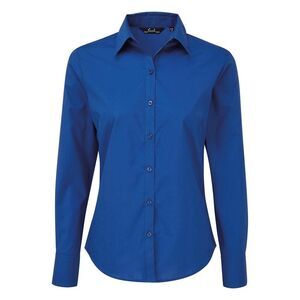 Premier Womens/Ladies Long-Sleeved Shirt / Royal Blue
